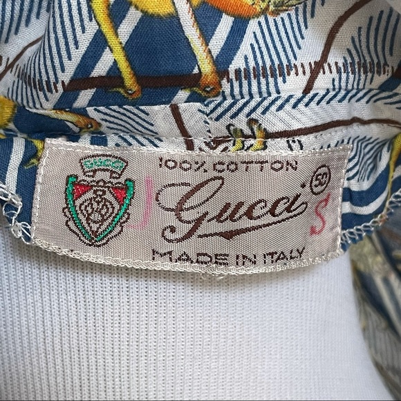 Gucci ostrich printed lightweight button shirt - Picture 4 of 8